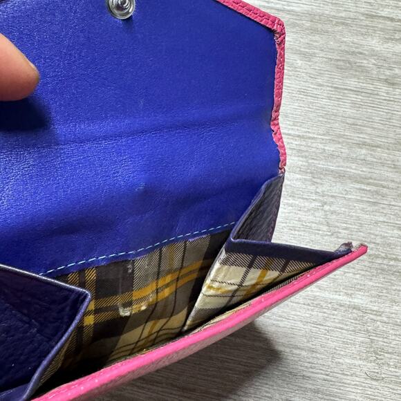 Firenze Wallet Vera Pelle Bi-Fold Multicolor Horse Bit Closure Genuine Leather - Picture 5 of 10